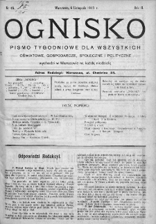 Ognisko : pismo miesięczne obrazkowe dla wszystkich. 1913, nr 45