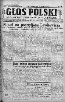 Głos Polski : dziennik polityczny, społeczny i literacki 14 listopad 1927 nr 313