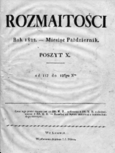 Rozmaitości 1822, nr 112