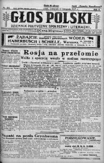 Głos Polski : dziennik polityczny, społeczny i literacki 17 listopad 1927 nr 316