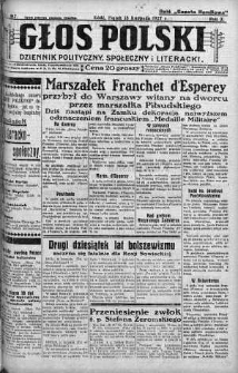 Głos Polski : dziennik polityczny, społeczny i literacki 18 listopad 1927 nr 317
