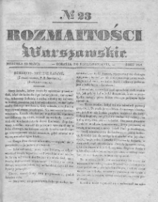 Rozmaitości Warszawskie : pismo dodatkowe do Gazety Korrespondenta Warszawskiego. 1837. Nr 23