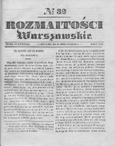 Rozmaitości Warszawskie : pismo dodatkowe do Gazety Korrespondenta Warszawskiego. 1837. Nr 32