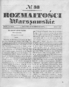 Rozmaitości Warszawskie : pismo dodatkowe do Gazety Korrespondenta Warszawskiego. 1837. Nr 38