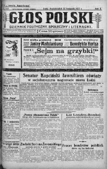 Głos Polski : dziennik polityczny, społeczny i literacki 21 listopad 1927 nr 320
