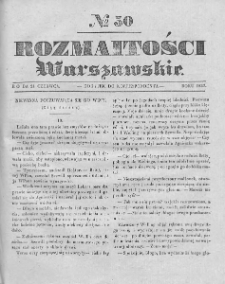 Rozmaitości Warszawskie : pismo dodatkowe do Gazety Korrespondenta Warszawskiego. 1837. Nr 50