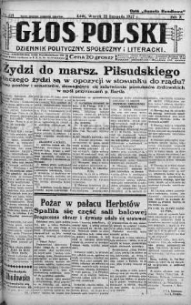 Głos Polski : dziennik polityczny, społeczny i literacki 22 listopad 1927 nr 321