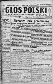 Głos Polski : dziennik polityczny, społeczny i literacki 23 listopad 1927 nr 322