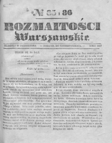 Rozmaitości Warszawskie : pismo dodatkowe do Gazety Korrespondenta Warszawskiego. 1837. Nr 85-86