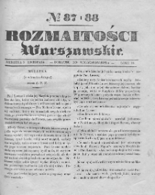 Rozmaitości Warszawskie : pismo dodatkowe do Gazety Korrespondenta Warszawskiego. 1837. Nr 87-88