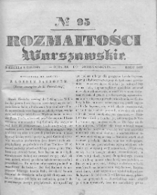 Rozmaitości Warszawskie : pismo dodatkowe do Gazety Korrespondenta Warszawskiego. 1837. Nr 95