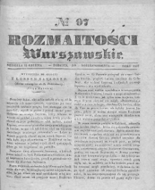 Rozmaitości Warszawskie : pismo dodatkowe do Gazety Korrespondenta Warszawskiego. 1837. Nr 97