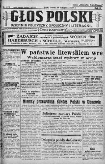 Głos Polski : dziennik polityczny, społeczny i literacki 30 listopad 1927 nr 329