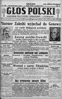 Głos Polski : dziennik polityczny, społeczny i literacki 2 grudzień 1927 nr 331