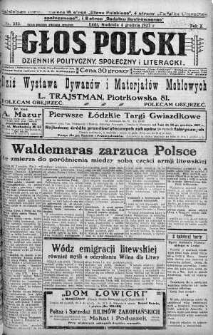 Głos Polski : dziennik polityczny, społeczny i literacki 4 grudzień 1927 nr 333