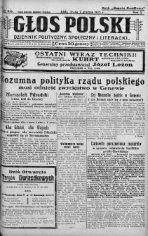 Głos Polski : dziennik polityczny, społeczny i literacki 7 grudzień 1927 nr 336