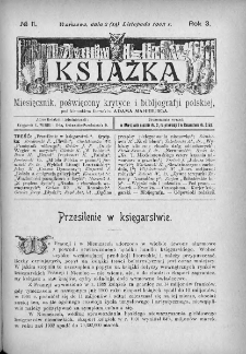 Książka : miesięcznik poświęcony krytyce i bibliografji polskiej. 1903. Nr 11