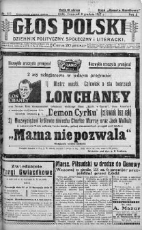 Głos Polski : dziennik polityczny, społeczny i literacki 8 grudzień 1927 nr 337