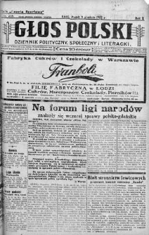 Głos Polski : dziennik polityczny, społeczny i literacki 9 grudzień 1927 nr 338