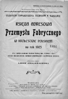 Księga Adresowa Przemysłu Fabrycznego w Królestwie Polskim. 1905