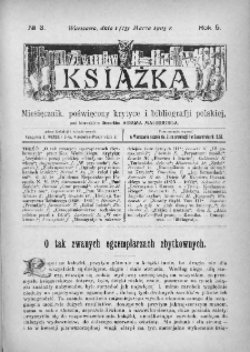 Książka : miesięcznik poświęcony krytyce i bibliografji polskiej. 1905. Nr 3