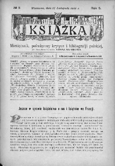 Książka : miesięcznik poświęcony krytyce i bibliografji polskiej. 1905. Nr 11