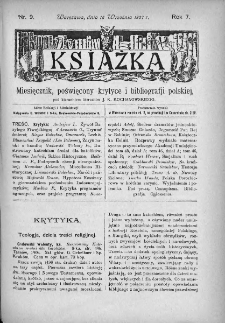 Książka : miesięcznik poświęcony krytyce i bibliografji polskiej. 1907. Nr 9