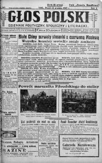 Głos Polski : dziennik polityczny, społeczny i literacki 16 grudzień 1927 nr 345