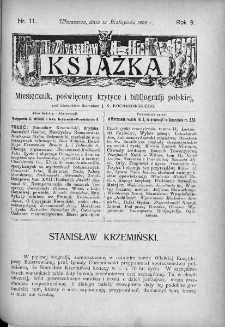 Książka : miesięcznik poświęcony krytyce i bibliografji polskiej. 1909. Nr 11