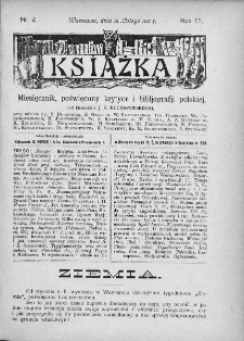 Książka : miesięcznik poświęcony krytyce i bibliografji polskiej. 1911. Nr 2