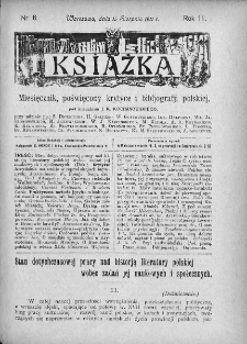 Książka : miesięcznik poświęcony krytyce i bibliografji polskiej. 1911. Nr 8