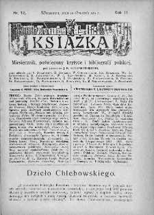 Książka : miesięcznik poświęcony krytyce i bibliografji polskiej. 1911. Nr 12