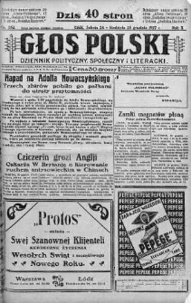 Głos Polski : dziennik polityczny, społeczny i literacki 24 grudzień 1927 nr 353