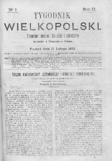Tygodnik Wielkopolski. 1872, nr 7