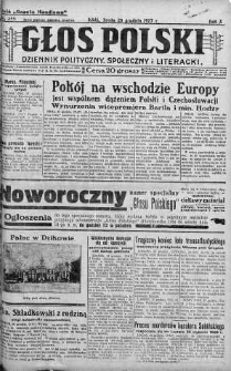 Głos Polski : dziennik polityczny, społeczny i literacki 28 grudzień 1927 nr 355