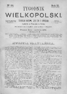 Tygodnik Wielkopolski. 1872, nr 22