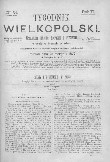 Tygodnik Wielkopolski. 1872, nr 34