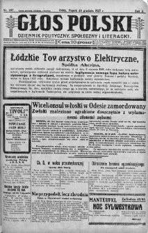 Głos Polski : dziennik polityczny, społeczny i literacki 30 grudzień 1927 nr 357