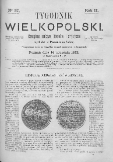 Tygodnik Wielkopolski. 1872, nr 37