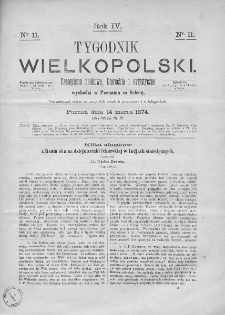 Tygodnik Wielkopolski. 1874, nr 11