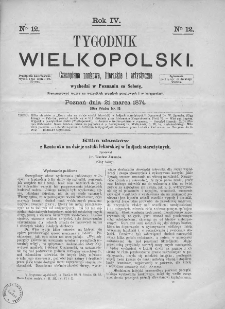Tygodnik Wielkopolski. 1874, nr 12