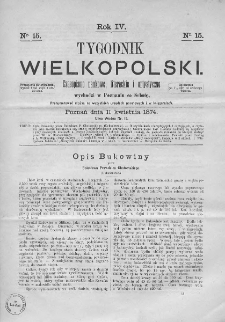 Tygodnik Wielkopolski. 1874, nr 15