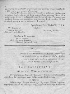 Dziennik Dekretów Sądu Kassacyinego Xięstwa Warszawskiego. T. I. 1810, nr 2