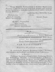Dziennik Dekretów Sądu Kassacyinego Xięstwa Warszawskiego. T. I. 1810, nr 6