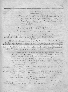Dziennik Dekretów Sądu Kassacyinego Xięstwa Warszawskiego. T. I. 1810, nr 9