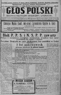 Głos Polski : dziennik polityczny, społeczny i literacki 8 styczeń 1928 nr 8