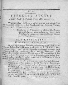 Dziennik Dekretów Sądu Kassacyinego Xięstwa Warszawskiego. T. I. 1810, nr 24