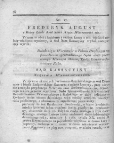 Dziennik Dekretów Sądu Kassacyinego Xięstwa Warszawskiego. T. I. 1810, nr 27