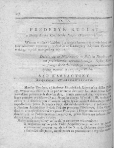 Dziennik Dekretów Sądu Kassacyinego Xięstwa Warszawskiego. T. I. 1810, nr 38