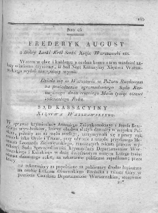 Dziennik Dekretów Sądu Kassacyinego Xięstwa Warszawskiego. T. I. 1810, nr 45